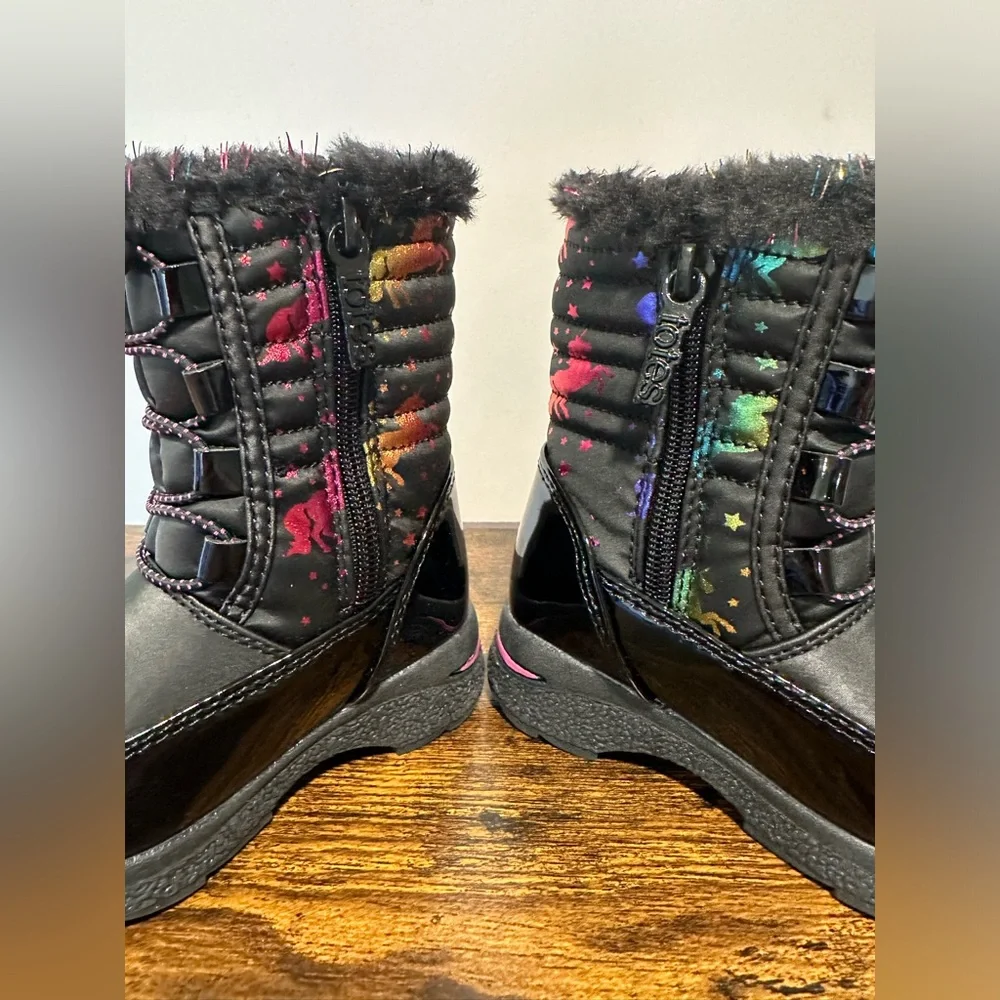 Totes Toddler Girls Unicorn Multi Winter Boots NWT Size 7